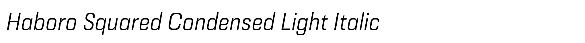 Haboro Squared Condensed Light Italic image